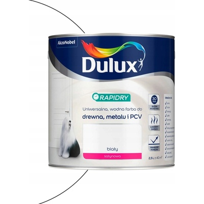 Dulux Akrylová farba na drevo 2,5 l Biely satén