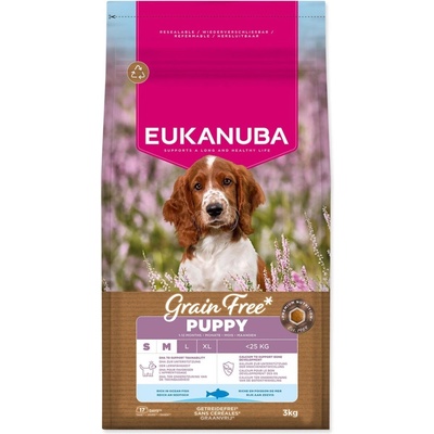 Eukanuba Grain Free Puppy Small & Medium rich in Ocean Fish 3 kg