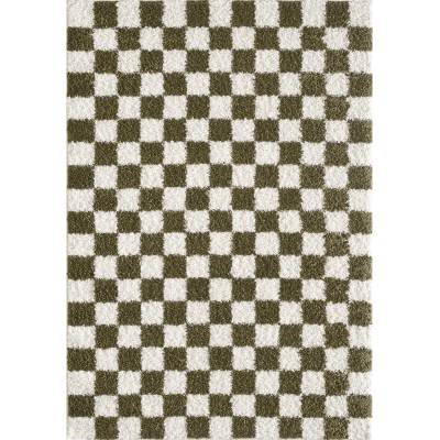 ESTE Тъмнозелен/кремав килим 160x230 cm Grida - ESTE (05937A OLIVE)
