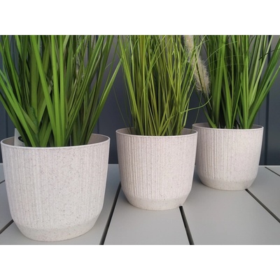 Prosperplast Kvetináč RYFO ECO WOOD biely 16,8 cm