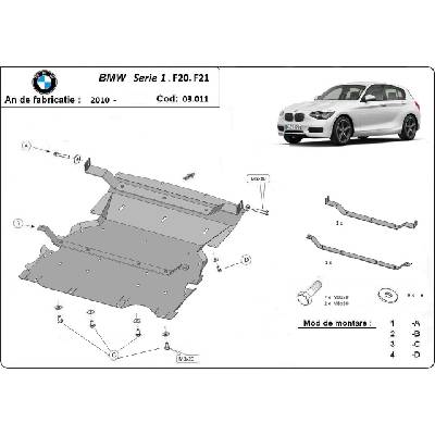 Scut Motor - Румъния Метална кора под двигател и радиатор BMW 1 Ser (F20) от 2010 (73591)