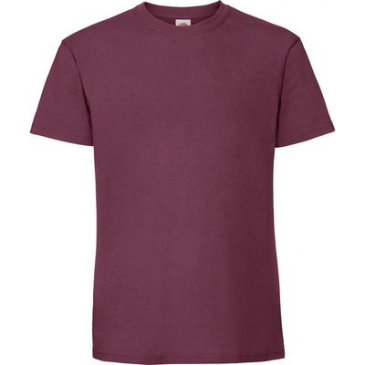 Fruit of the Loom tričko Iconic 195 T krátký rukáv pánské COT16142237001-burgundy
