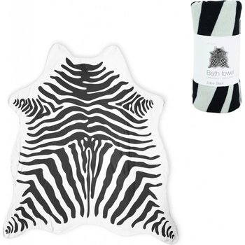 Textilomanie Osuška ZEBRA čiernobiela 146 x 150 cm