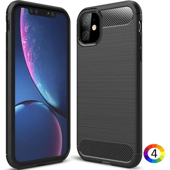 Apple iPhone 11 6.1 inch (2019) Удароустойчив Carbon Fiber Калъф и Протектор