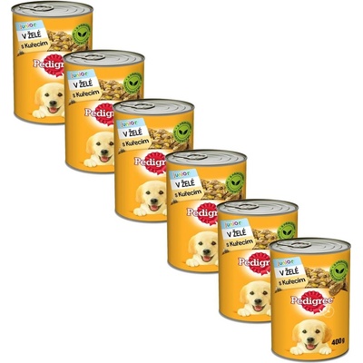 Pedigree Puppy s kuracím v želé 6 x 400 g
