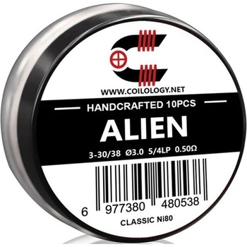 Coilology Handcrafted Alien Ni80 3-30/38 3mm 5/4LP 0.50ohm 10pcs