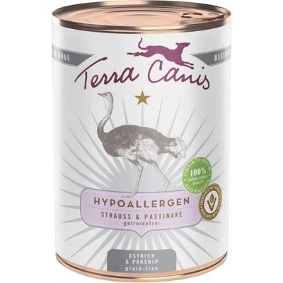 Terra Canis Hypoalergenní pštrosí s pastiňákem bez přídavku obilovin 12 x 400 g