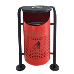 Horecano G-Кош стационарен ЧЕРВЕН Ø36xh91cm (96932-R)(две части) (0185112)