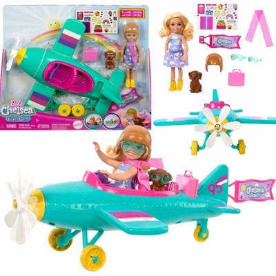 Barbie Chelsea lietadlo súprava s bábikou a príslušenstvom HTK38