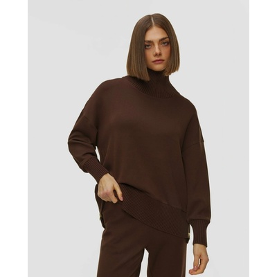 Varley Hnědá dámská mikina Se Stojáčkem Barker High Neck Sweat