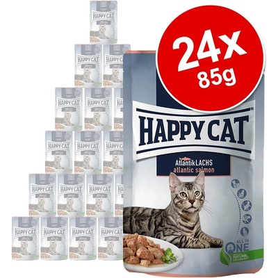 Happy Cat Pouch Meat in Sauce pstruh 24 x 85 g