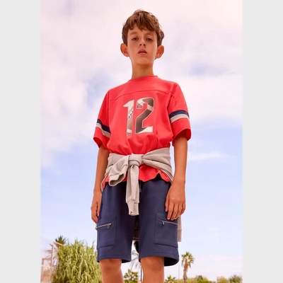 Mayoral Спортни бермуди с джобове с ципове в морскосин цвят за момче Mayoral