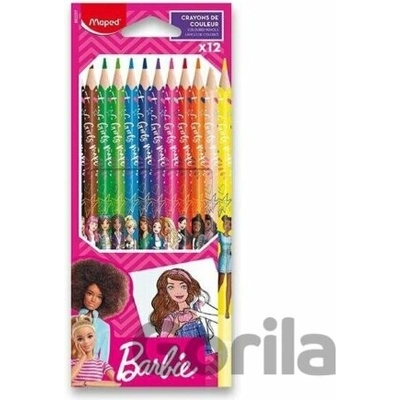 Maped Bezdrevné pastelky Barbie 12ks