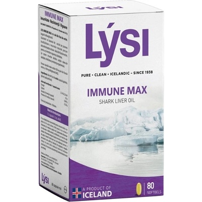 Lysi Immune Max Shark Liver Oil, 500 mg, 80 софтгел капсули, Lysi (860010 LYSI)