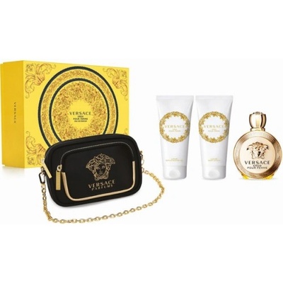 Versace Комплект за жени Versace Eros Pour Femme - Eau de Parfum 100 мл + Лосион за тяло 100 мл + Душ гел 100 мл + Клъч