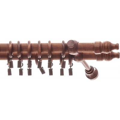 Rolmajster 28mm záclonová tyč "ECO" Dub Dvojitá 180cm