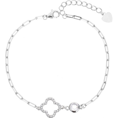 Jan Kos jewellery Stříbrný náramek s bílým zirkonem MHT-8259