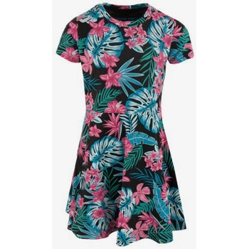 ALPINE PRO Розово-зелена рокля на цветя за момичета ALPINE PRO Drimo ALPINE PRO | Zelen | Момичешки | 116/122