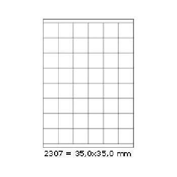 CDRmarket Самозалепващи етикети 35 x 35 mm, 48 етикети A4, 100 листа (R0ECO.2307A)
