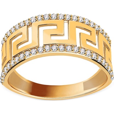 iZlato Forever Prsten s vyřezávaným antickým vzorem a zirkony IZ20925