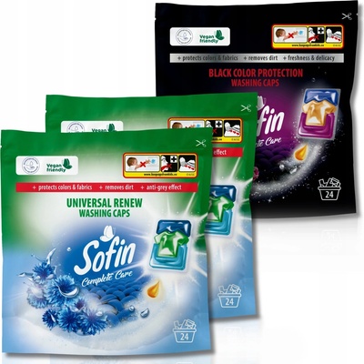 Sofin prací kapsle Black White Vegan Ochrana Barev mix 72 PD