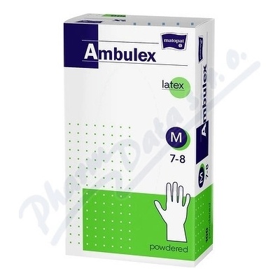 TORUNSKE ZAKLADY MATERIALOW OPATRUNKOVYCH S.A. Ambulex rukavice latexové jemne púdrované M 100ks