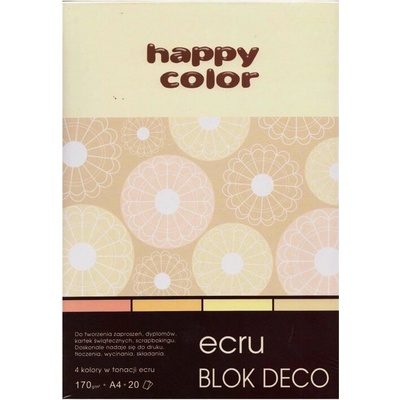 Happy Color Blok Deco Ecru A4 170g 20 listů 4 barvy odstíny ecru HA 3717 2030 092