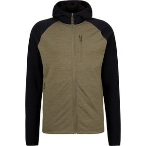 Stoic Мъжко вълнено яке Stoic MerinoFleece270 KuolpaLightSt. Zip Hoody Merino hoodie - Black / Olive Green (005-6888-0412)