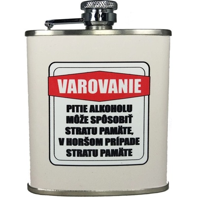 Ploskačka nerezová Varovanie 180 ml