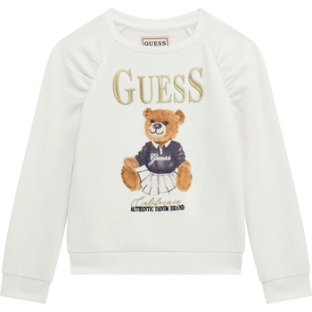 Guess Блуза с дълъг ръкав Guess - Златен надпис и мече, бяла, 12 м (20251-K5RQ04-KAD74-G011-12M)