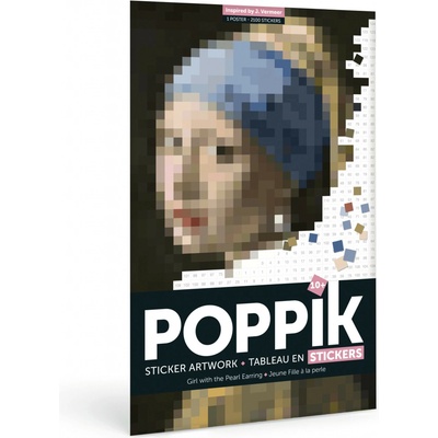 Poppik samolepkový plagát dievča s perlovými náušnicami