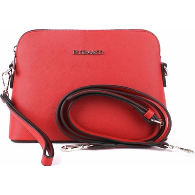 FLORA&CO dámská malá pevná crossbody kabelka F3772 červená