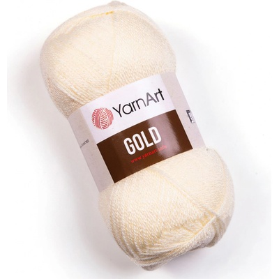 Pletací příze YarnArt GOLD 9525 smetanová, efektní, 100g/400m
