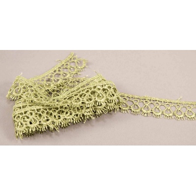 Vzdušná čipka - svetlá khaki - šírka 1,8 cm