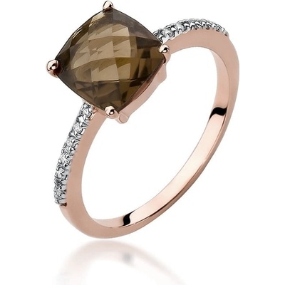 Blink Blink Zlatý prsteň so Záhnedou a diamantami 2322RZaDB