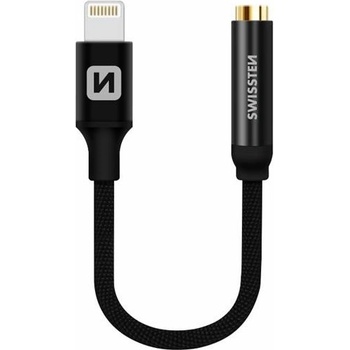 Swissten Adaptér TEXTILE pre iPhone Lightning - Jack 3,5 mm, 0,15 m