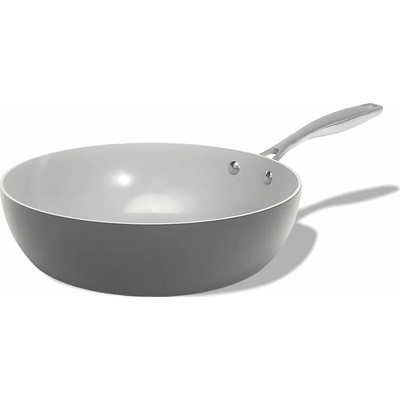 Elmich Nepriľnavá keramická Wok panvica Vital 28 cm - tmavosivá