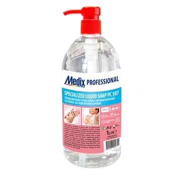 Image 1 of MEDIX специализиран течен сапун с антибактериална съставка, без оцветители и аромат - 1л. pc 507