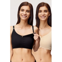 Mitex 2PACK podprsenka na dojčenie Mama Bra čierno-béžová