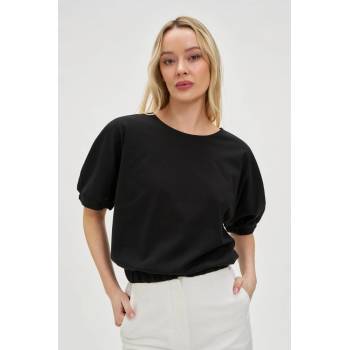 Moodo Черна дамска памучна тениска Moodo Moodo | Cheren | ЖЕНИ | XS