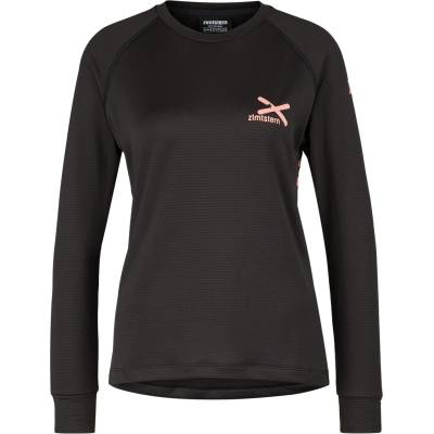 Zimtstern Дамска фланелка с дълъг ръкав за колоездене Zimtstern Women's Crewz Shirt L/S Fleece jumper - Pirate Black (105-3787-0113)