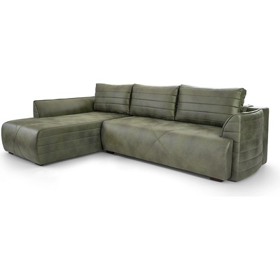 Мебели КАМБО Ъглов диван Далас масленозелен Polo 10 Oily