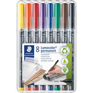 STAEDTLER Комплект маркери Staedtler Lumocolor 318 OHP F, 8 цвята (21107-А)