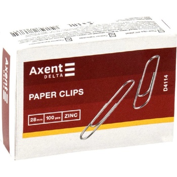 Кламери никелирани 28 mm Axent 100 бр (1903036-4101-A)