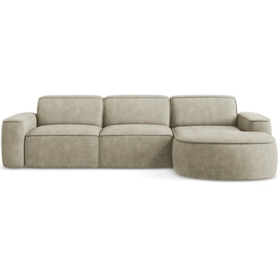 makamii Бежов шенилов ъглов диван (десен ъгъл) Omao - Makamii (OMAO_RC_M_61_P1_C7)