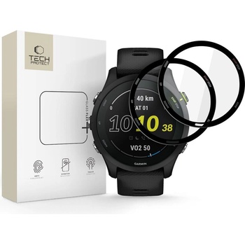 Tech-Protect 2 x Хибридно стъкло за Garmin Forerunner 255 / 255 Music от Tech-Protect Glass Flex+ - Black (5906302368464)