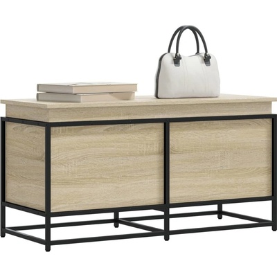 VidaXL Úložný box s víkem dub sonoma 100 x 40 x 51,5 cm kompozitní dřevo