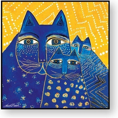 EGAN LAUREL BURCH FANTASTIC FELINES Obrázek "GATTO žlutá 70 × 70 cm