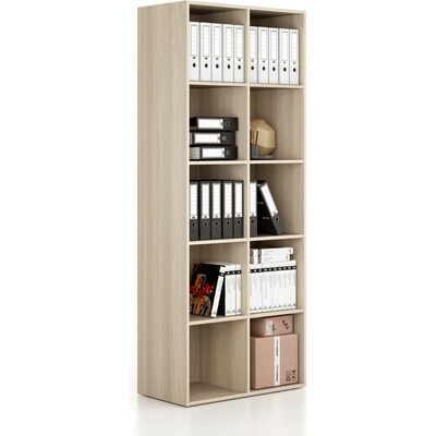 B2B Partner Regál FRAME, vysoký, 2 sloupce, 2162 x 872 x 450 mm, dub přírodní 6120281