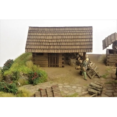 MDS - Modelové domečky Špalek Kozí chliev a dreváreň 1:72
